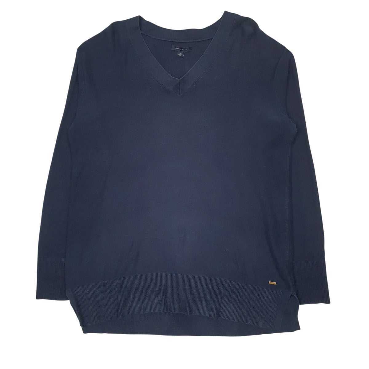 Mens Navy Tommy Hilfiger  V Neck Jumper