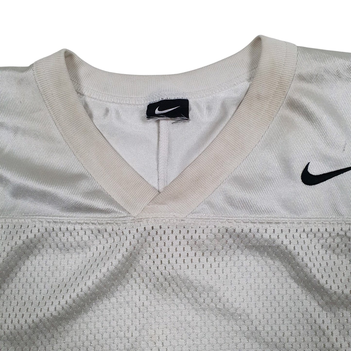 Mens White Nike Vintage 00s Football Jersey  T Shirt