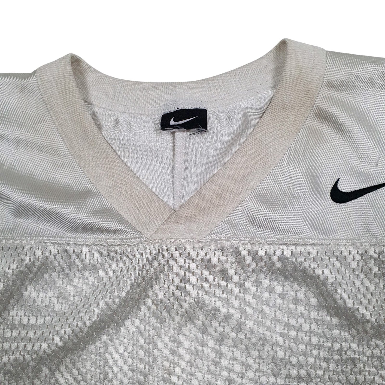 Mens White Nike Vintage 00s Football Jersey  T Shirt