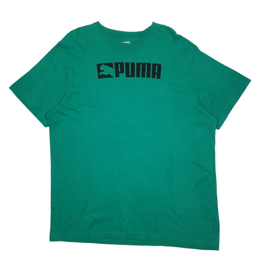 Mens Green Puma  Short Sleeve T Shirt