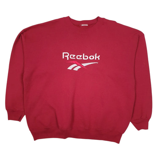 Mens Red Reebok Vintage 90s Crewneck Jumper