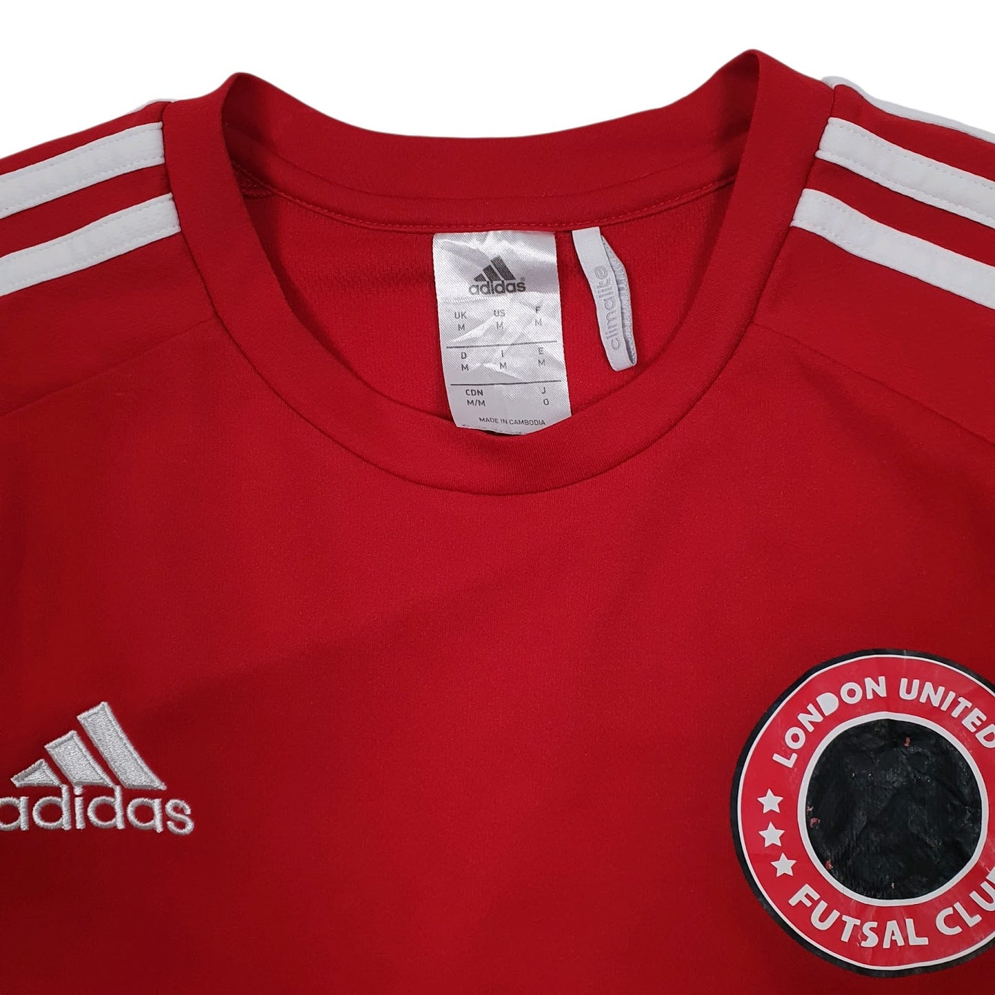 Mens Red Adidas London United Futsal Club  T Shirt