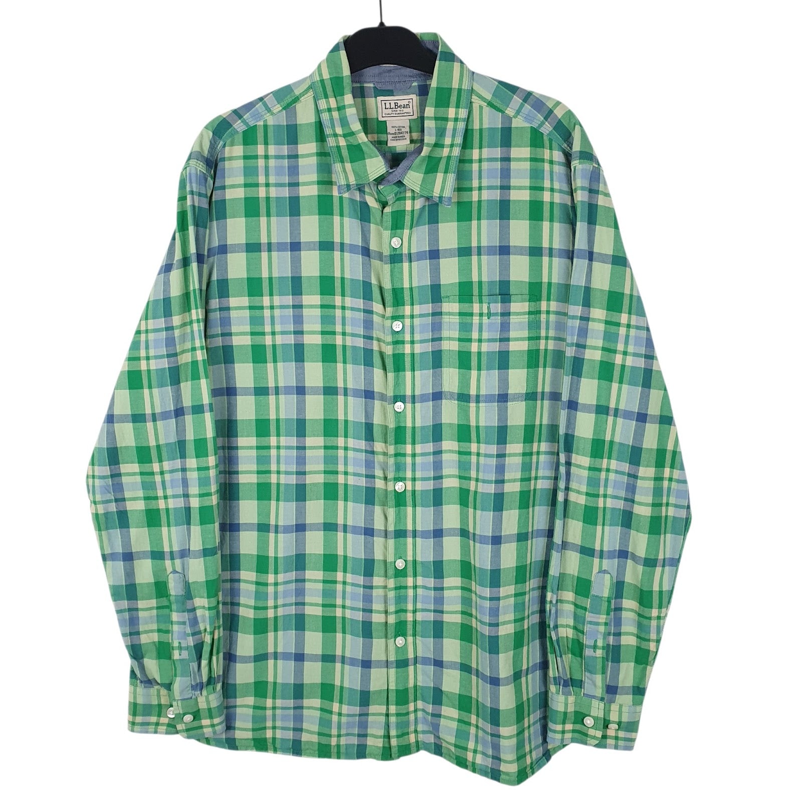Mens Green L.L.Bean  Long Sleeve Shirt
