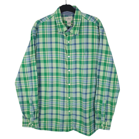 Mens Green L.L.Bean  Long Sleeve Shirt