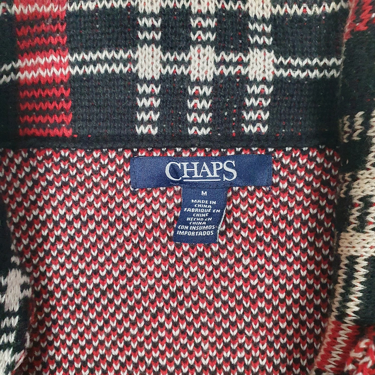 Womens Black Chaps Plaid  Coat