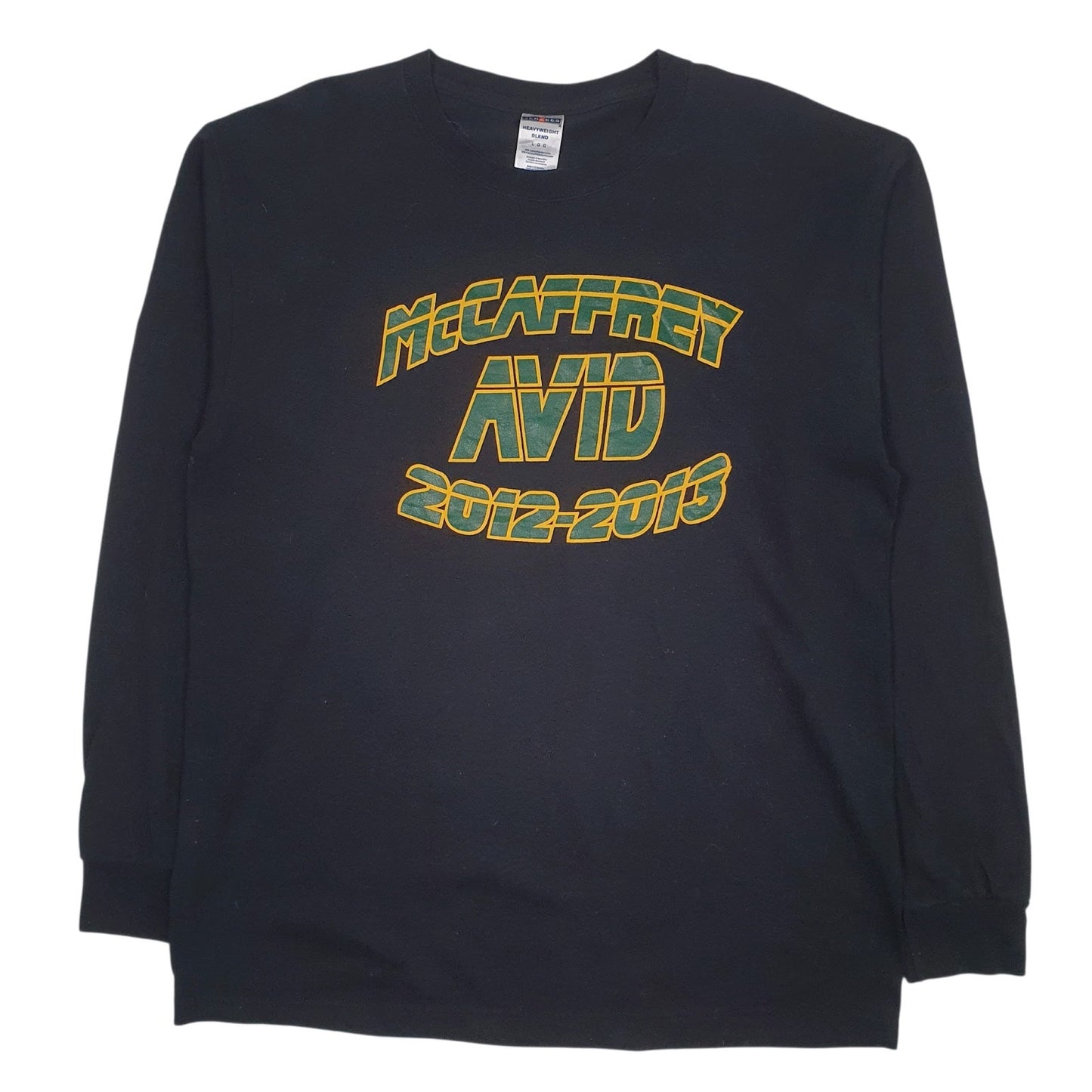 Mens Black Jerzees  Long Sleeve T Shirt