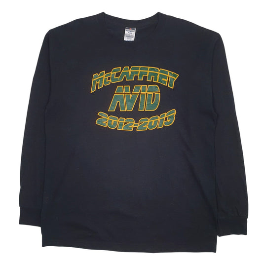 Mens Black Jerzees  Long Sleeve T Shirt
