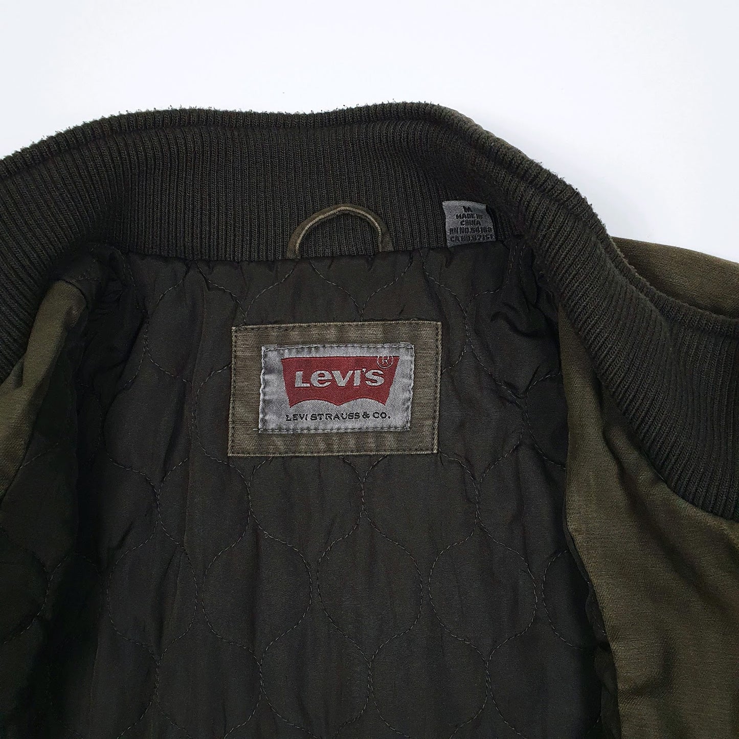 Mens Green Levis Bomber Chore  Coat