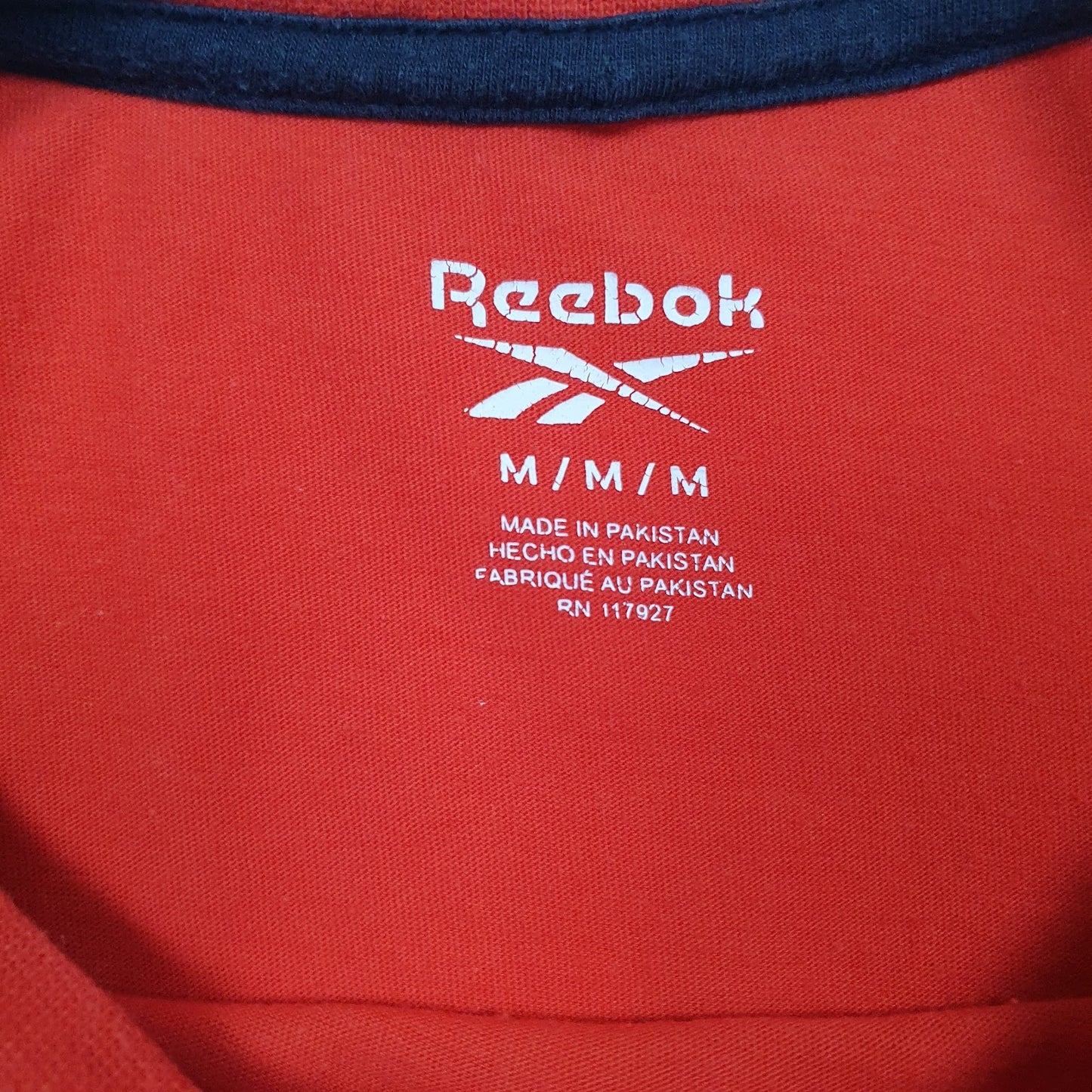Mens Red Reebok Spellout  T Shirt