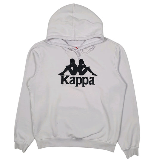 Mens White Kappa  Hoodie Jumper