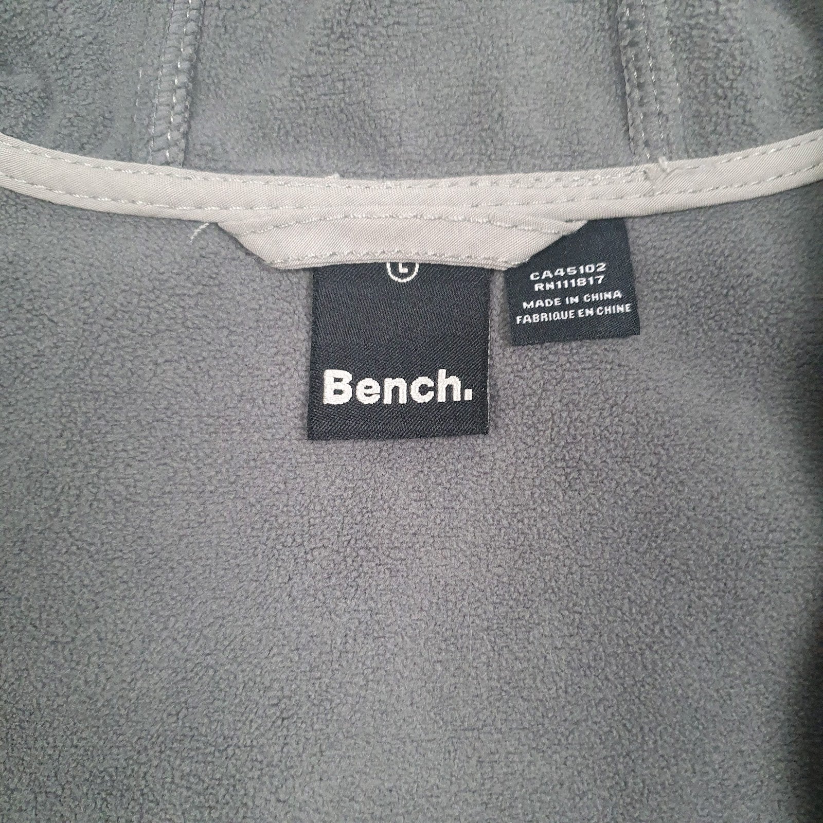 Mens Grey Bench Fleece Lined  Coat