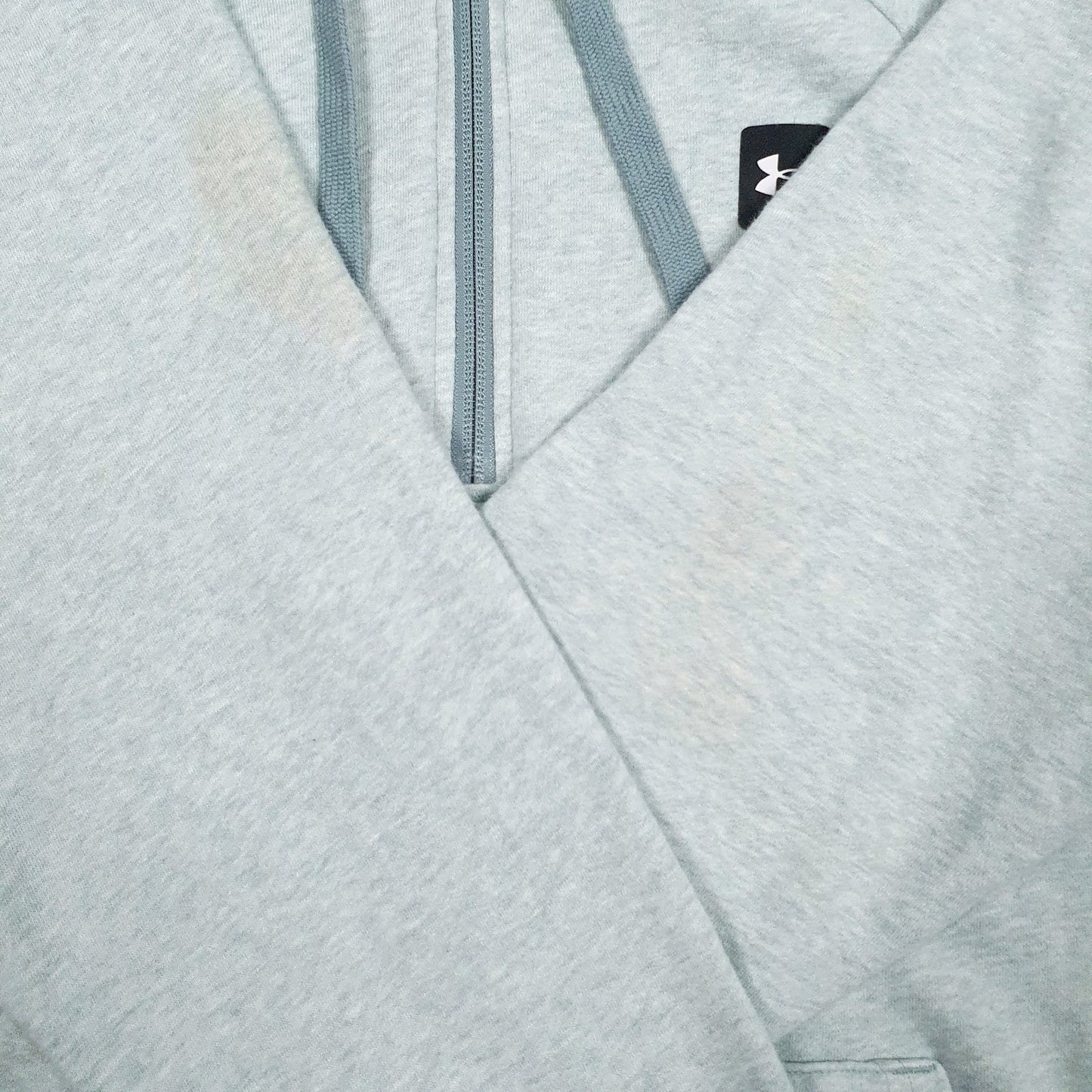 Mens Green Under Armour Hooded Quarter Zip Jumper