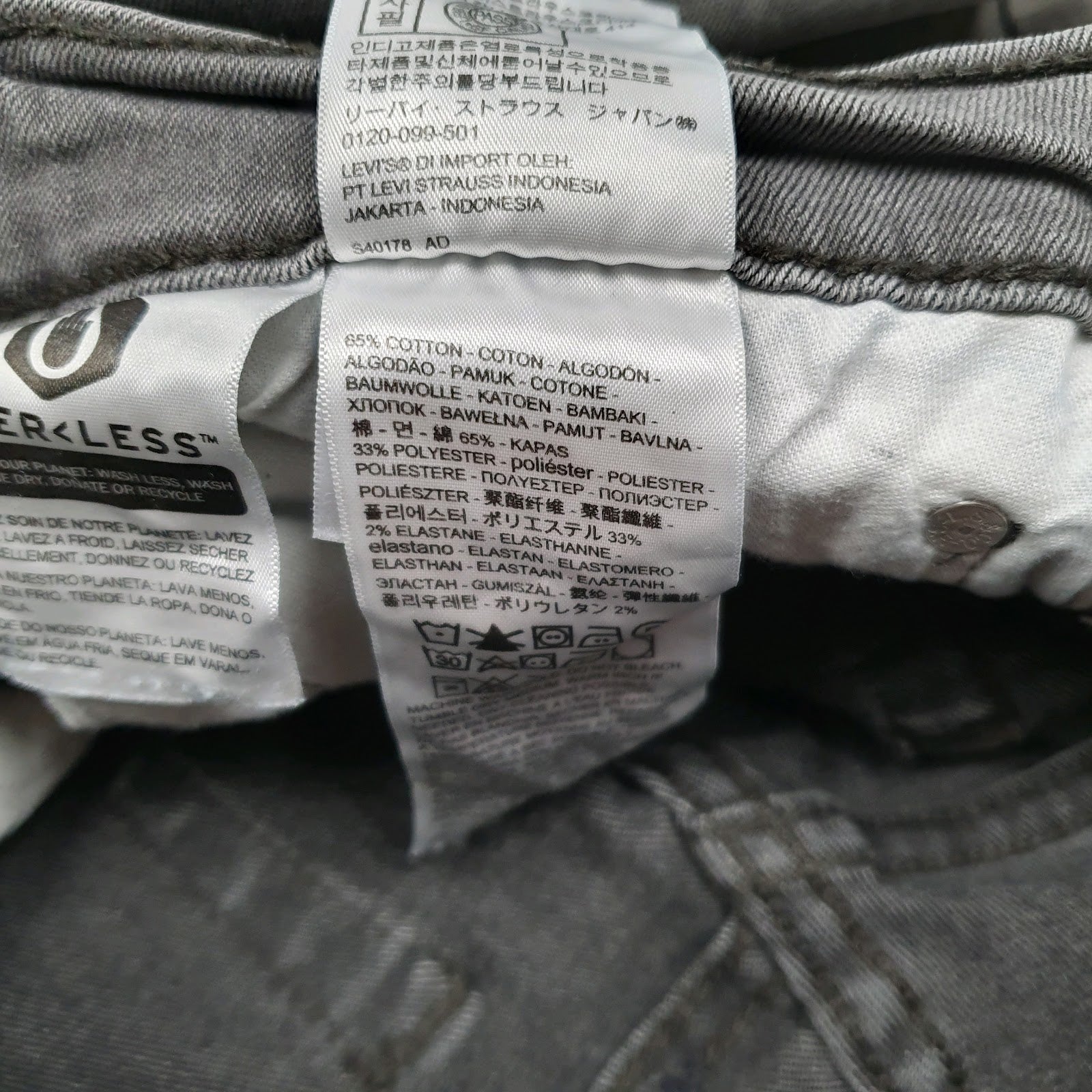 Mens Grey Levis   Jeans