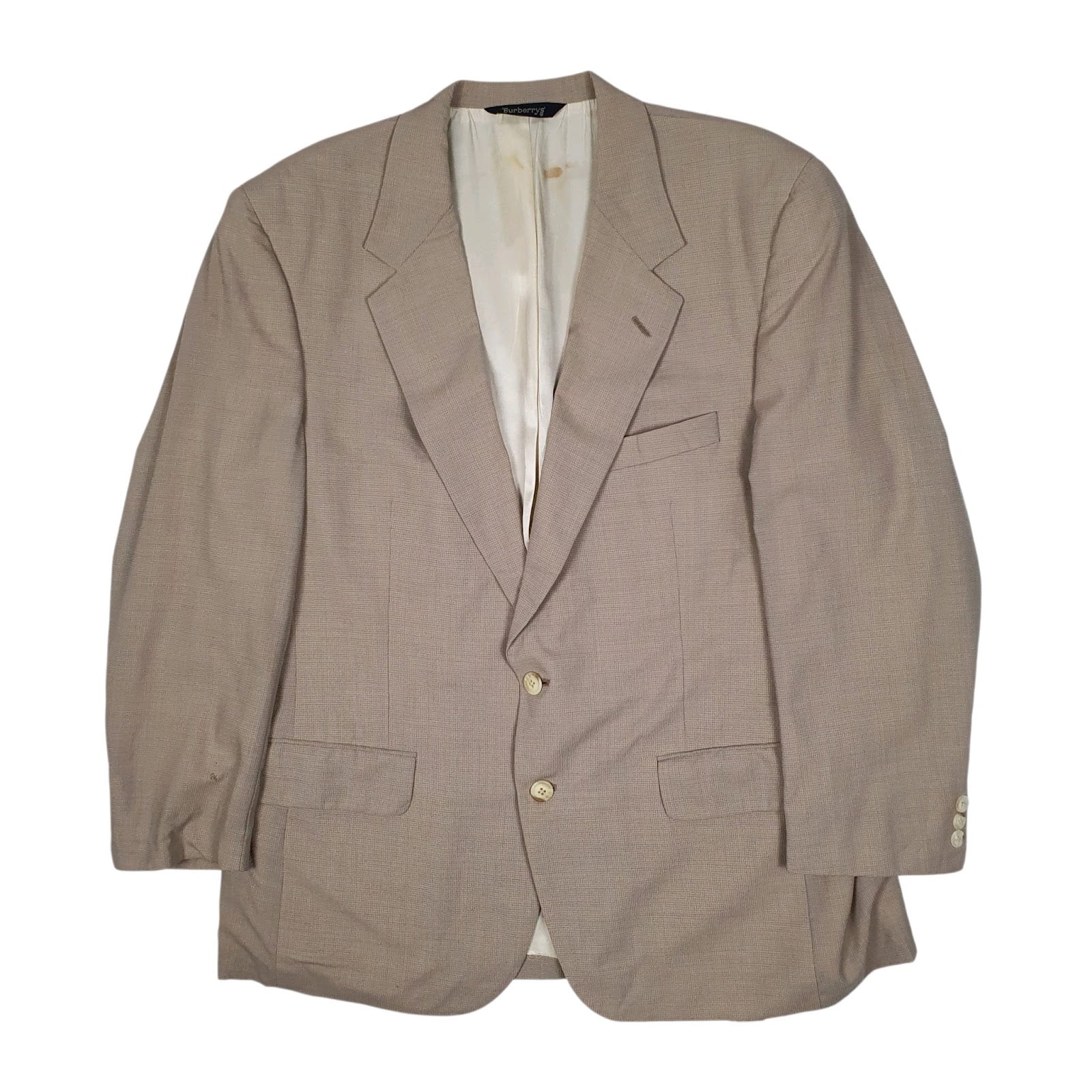 Mens Grey Burberry Vintage 90s Hoodie Coat