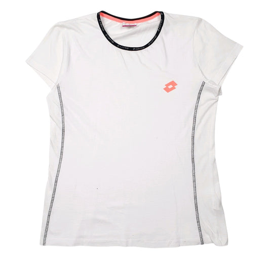 Womens White Lotto  Short Sleeve T Shirt
