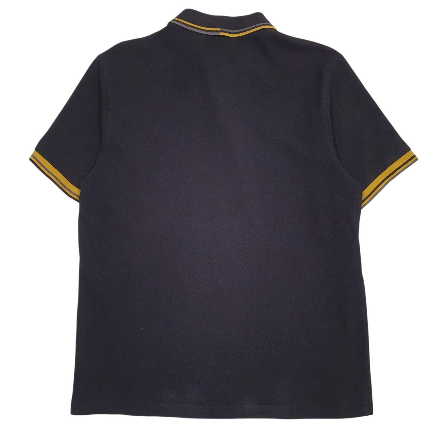 Mens Black Fred Perry  Hoodie Polo Shirt