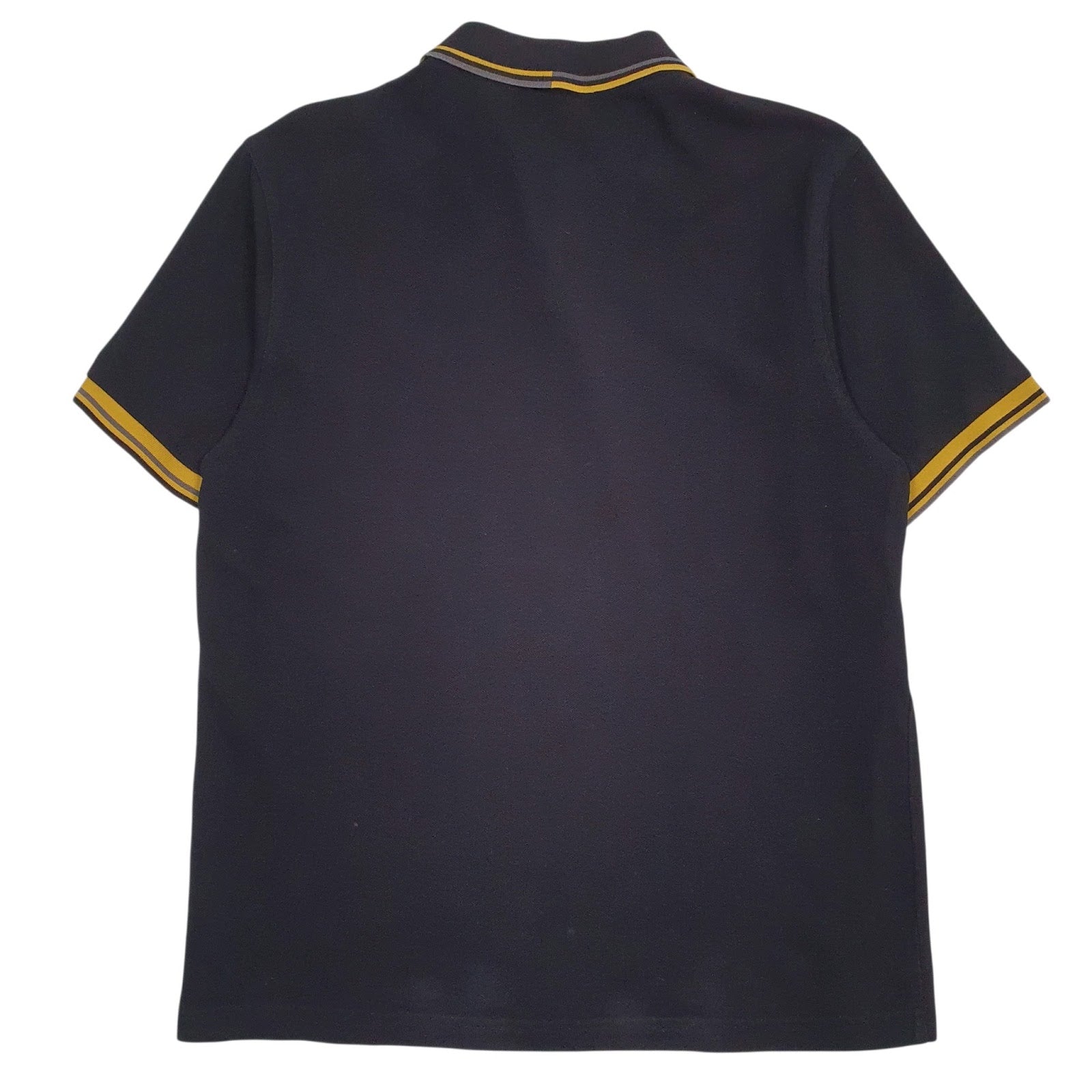 Mens Black Fred Perry  Hoodie Polo Shirt