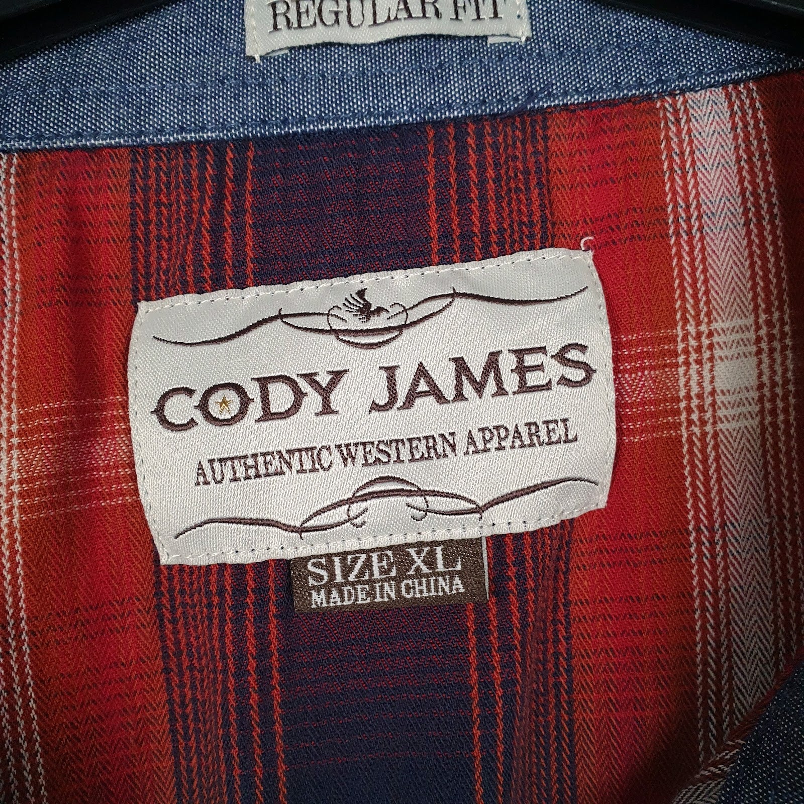 Mens Red Cody James Pearl Snap  Shirt