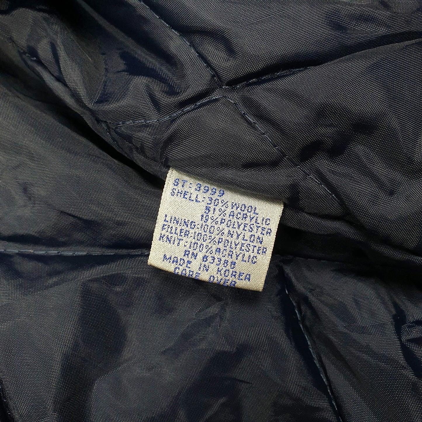 Mens Navy Competitor Vintage 90s Virginia Varsity  Coat