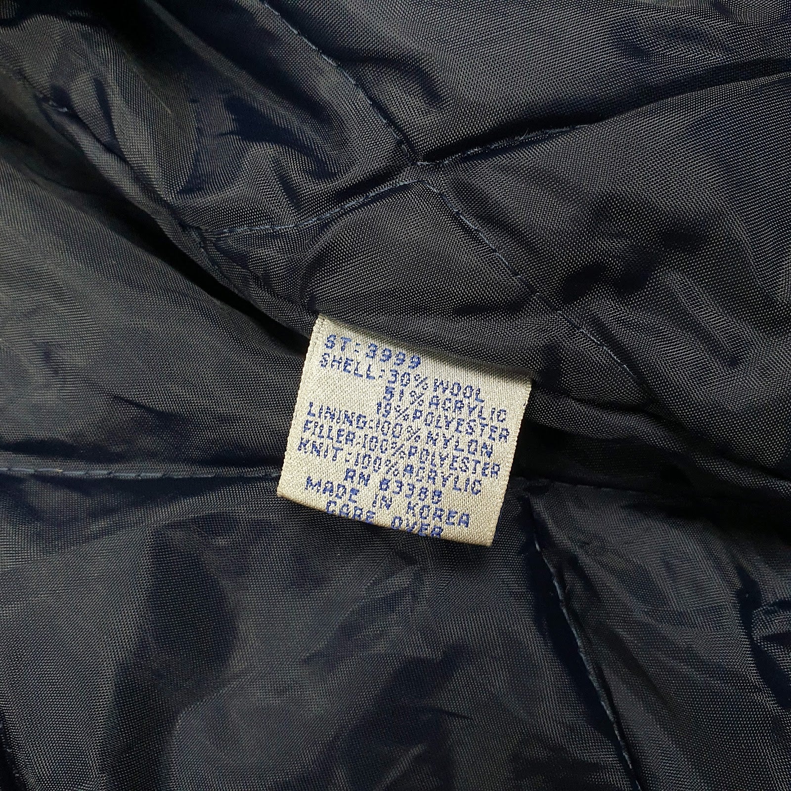 Mens Navy Competitor Vintage 90s Virginia Varsity  Coat