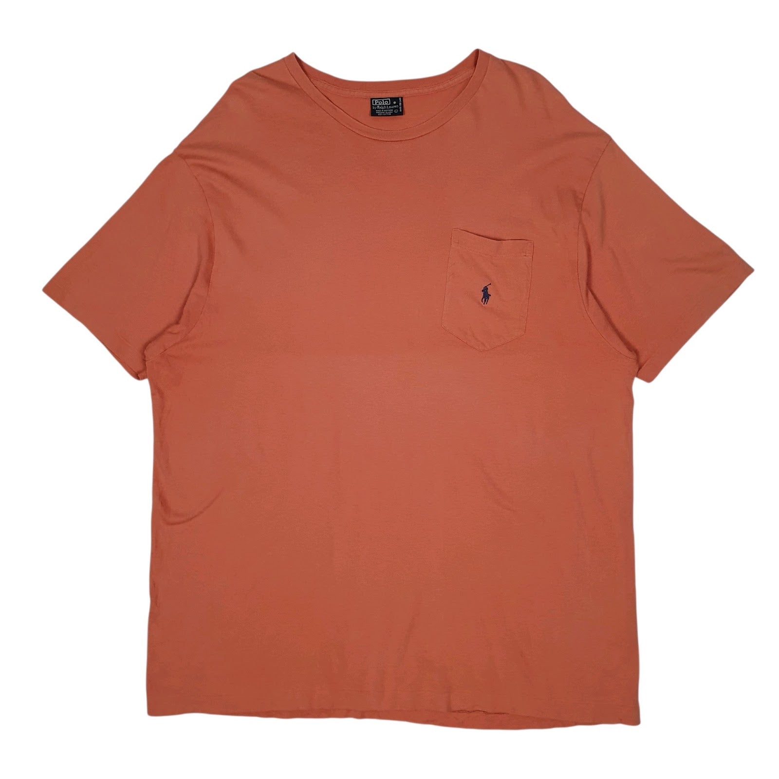 Mens Orange Polo Ralph Lauren Vintage 90s Short Sleeve T Shirt