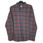 Mens Grey L.L.Bean Flannel Long Sleeve Shirt