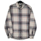 Mens Grey Eddie Bauer Heavyweight Plaid Flannel Long Sleeve Shirt
