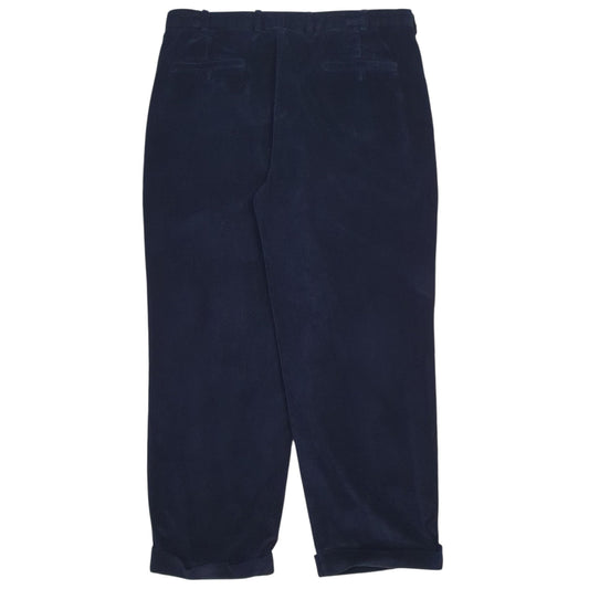 Mens Navy Brooks Brothers Elliot Pleated  Trousers