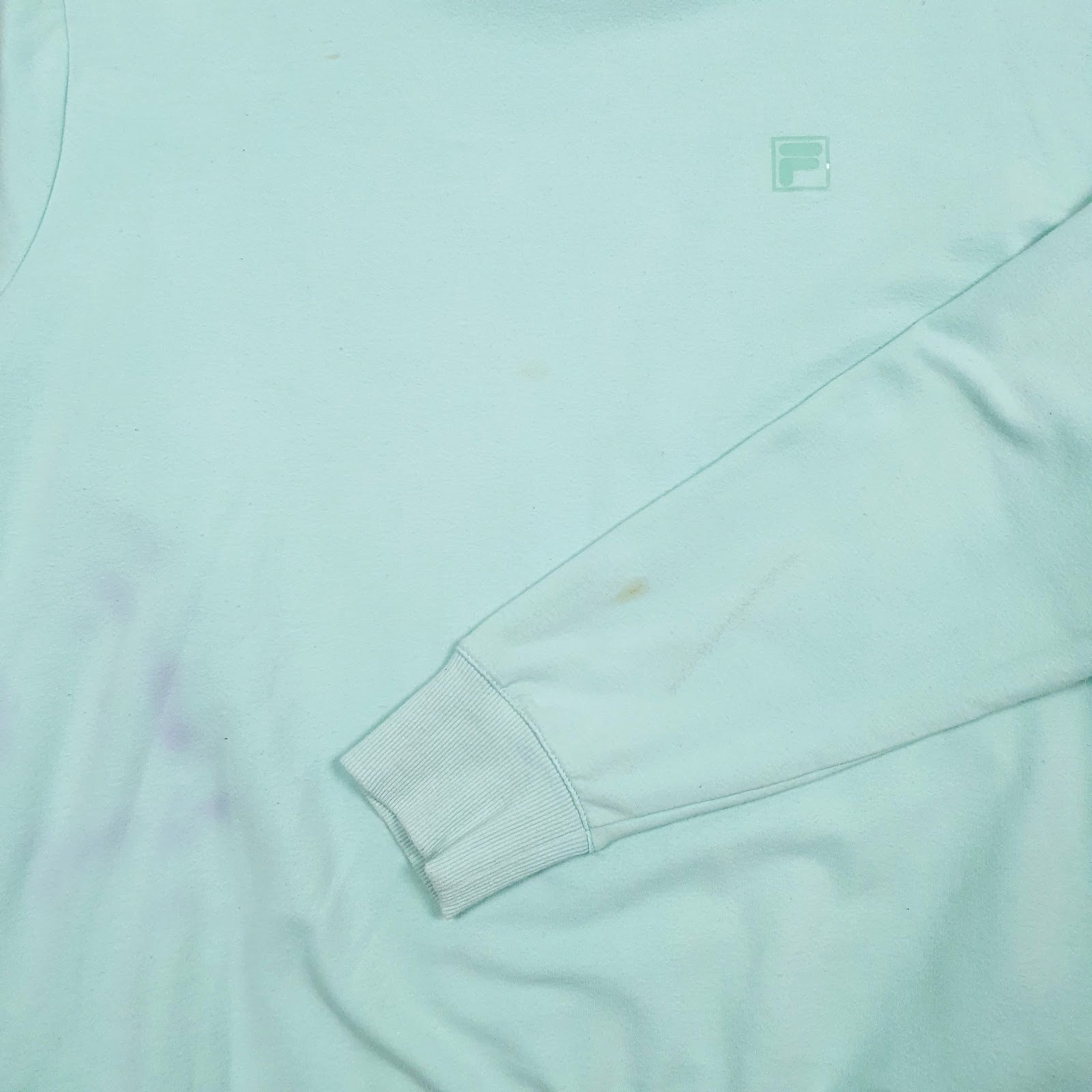 Womens Green Fila  Crewneck Jumper