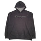 Mens Grey Champion Spellout Hoodie Jumper