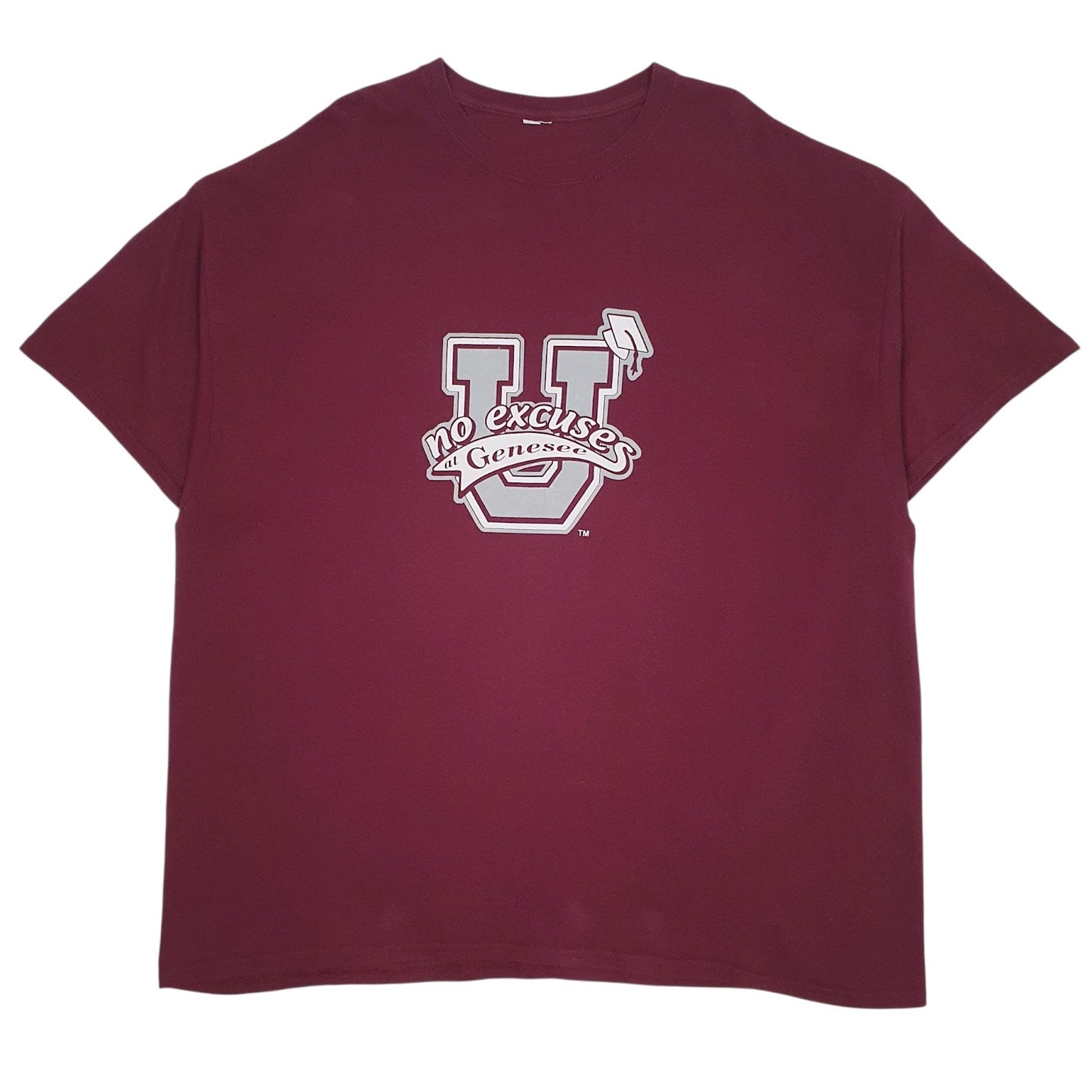 Mens Burgundy Unbranded No Excuses Genesee Short Sleeve T Shirt