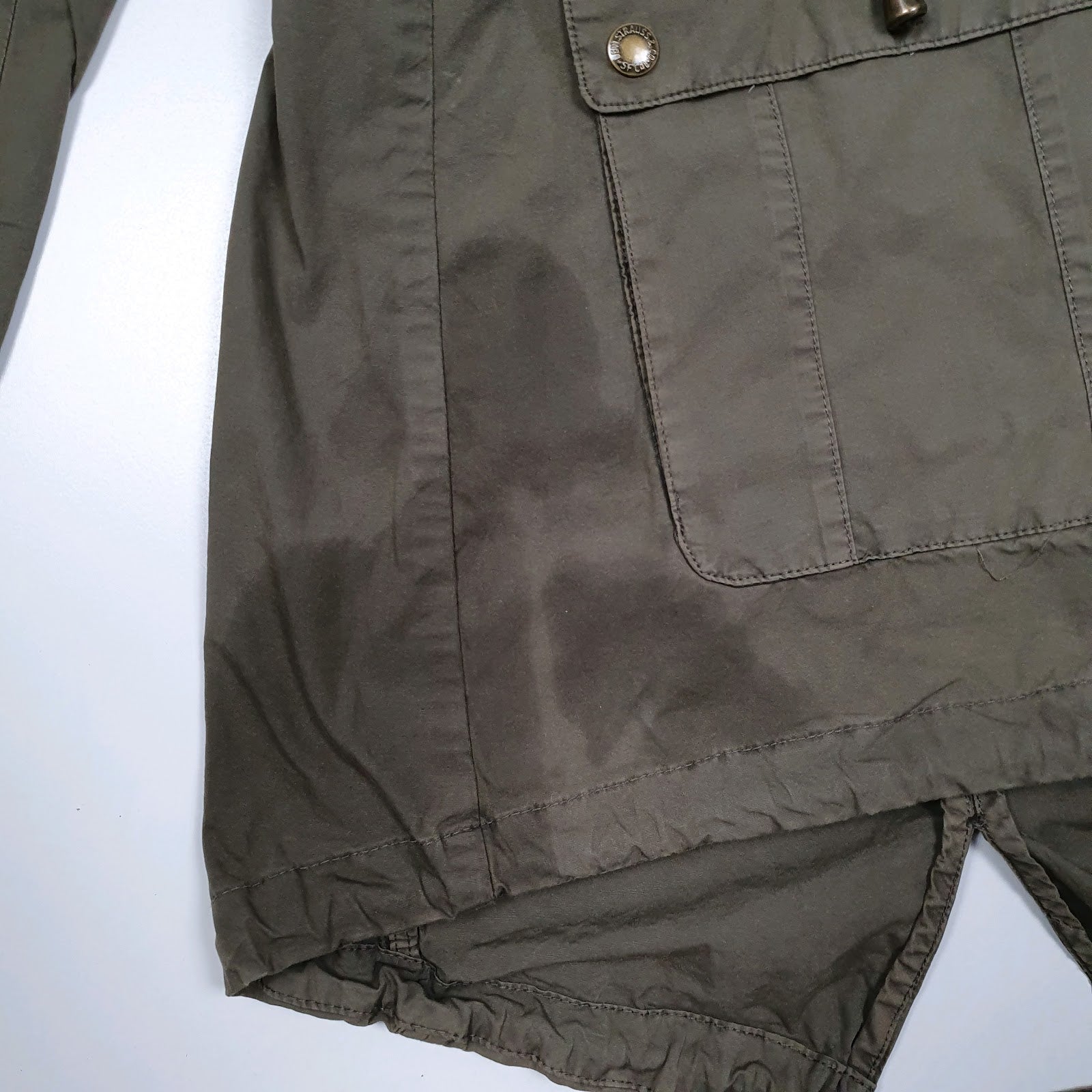 Mens Green Levis Military Lightweight  Coat