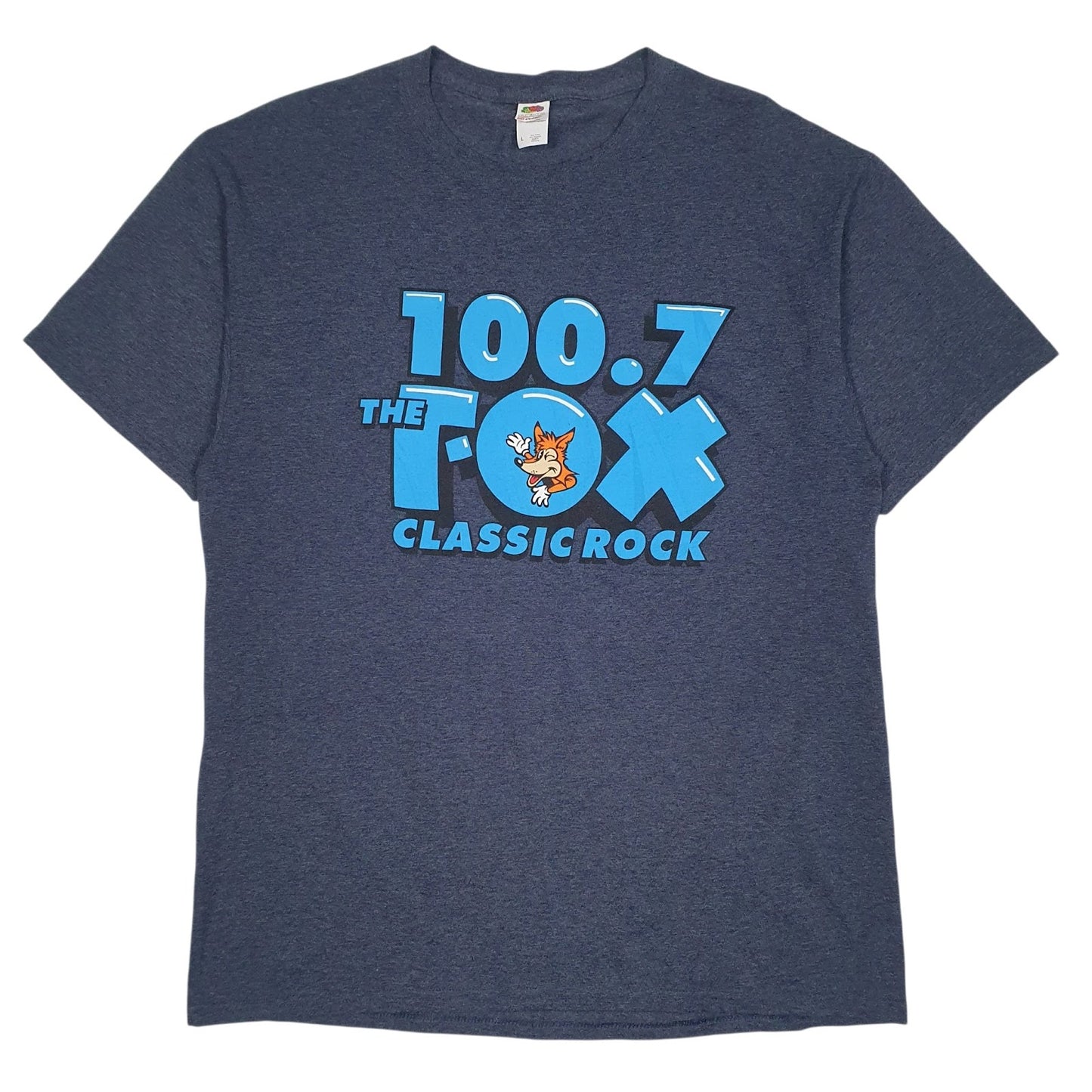 Mens Blue Fruit Of The Loom  Short Sleeve T Shirt