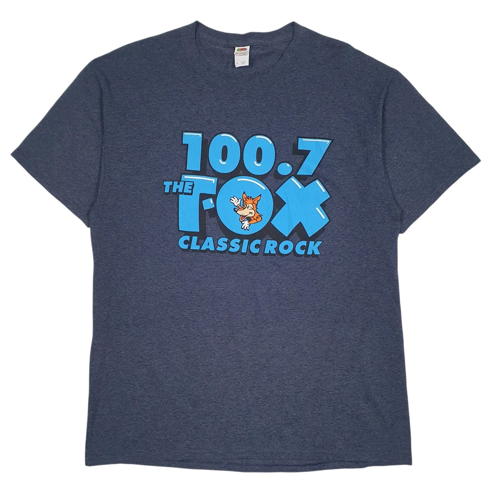 Mens Blue Fruit Of The Loom  Short Sleeve T Shirt