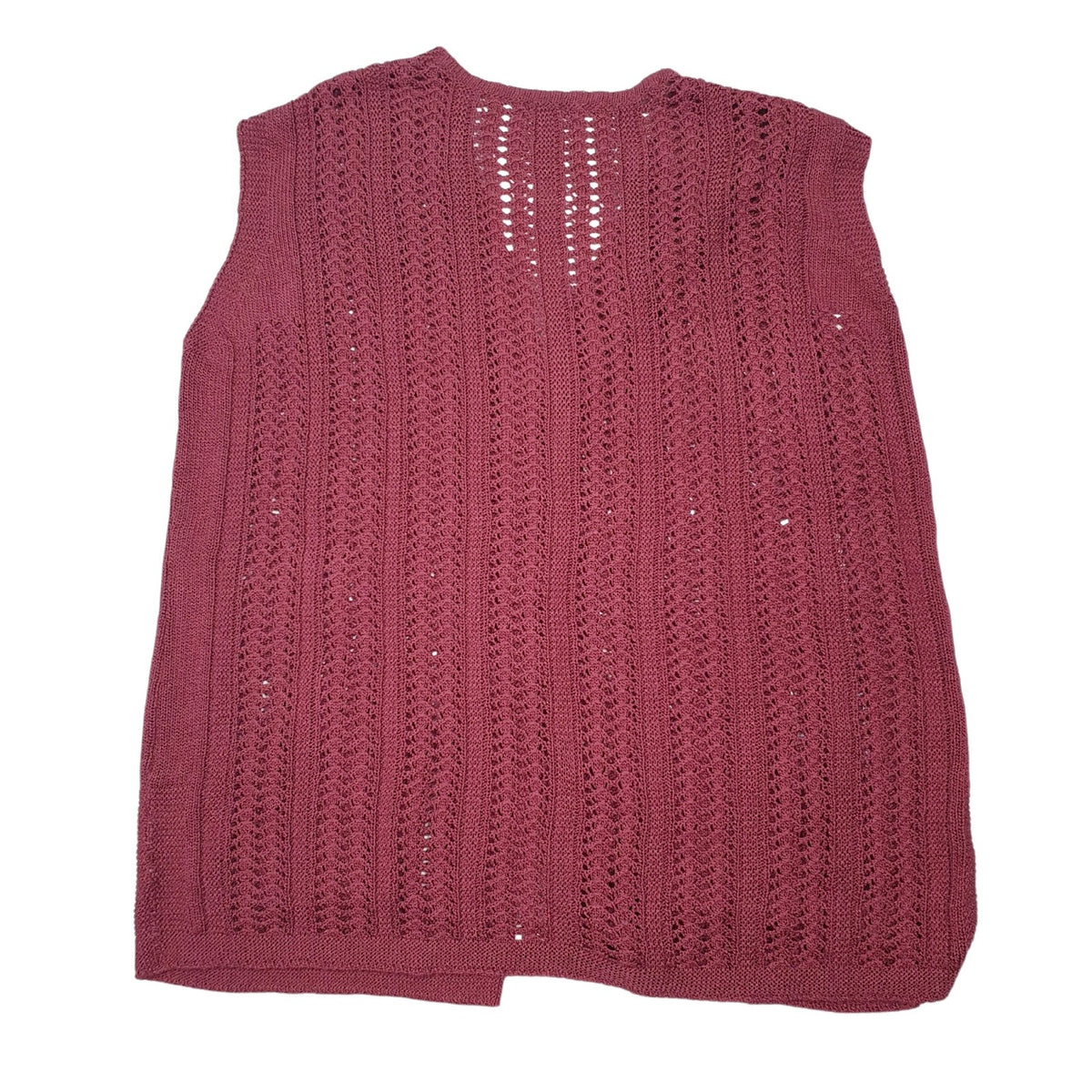 Womens Red Unbranded Knit Vest Cardigan Jumper