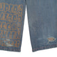 Mens Blue Snoop Dog Y2K Hip Hop Distressed  Jeans