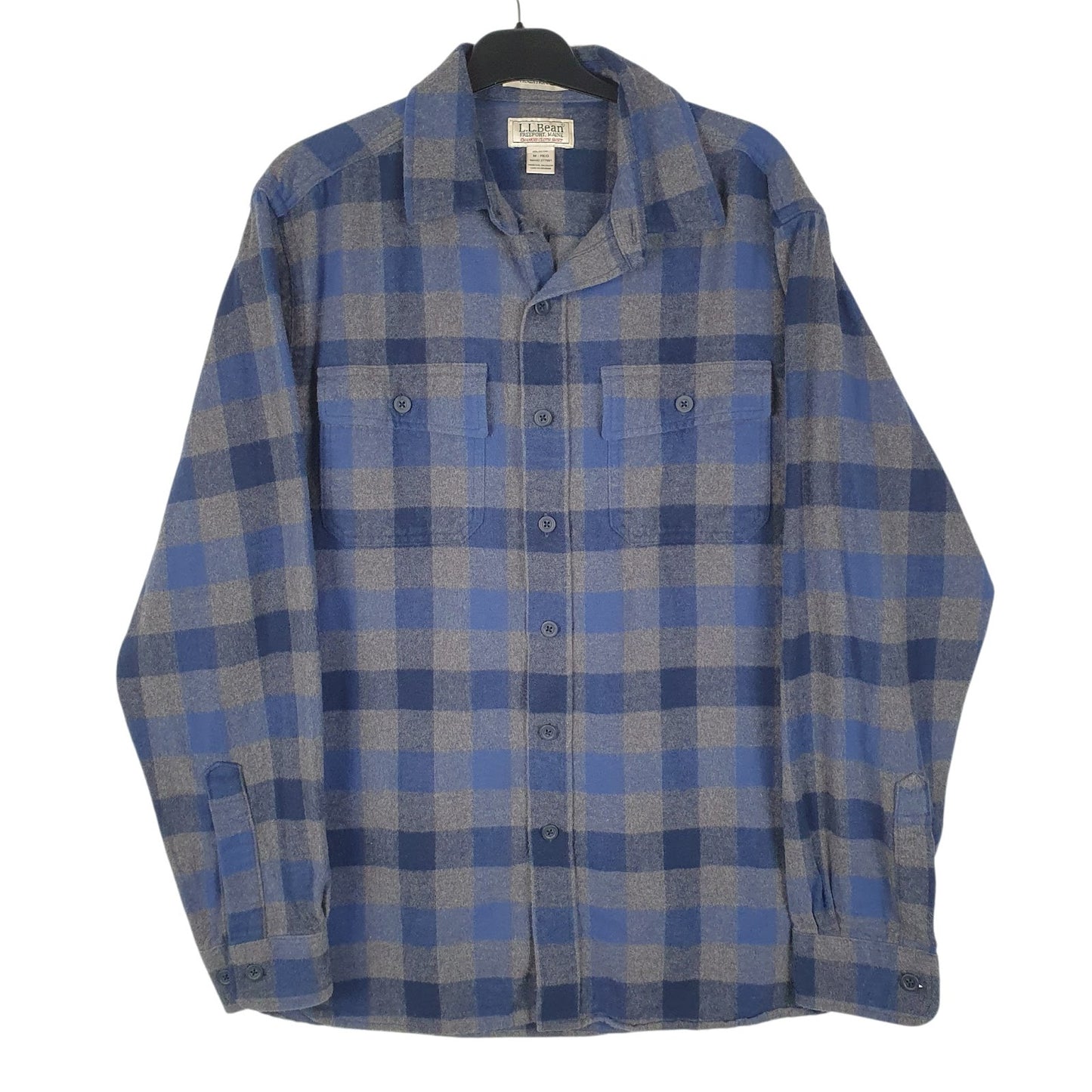 Mens Grey L.L.Bean Chamois Long Sleeve Shirt