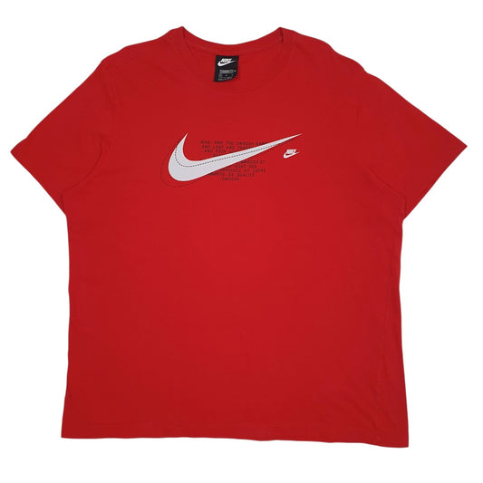 Mens Red Nike  Short Sleeve T Shirt