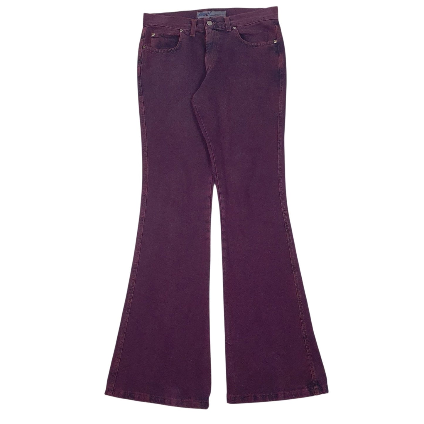 Womens Burgundy Slesh  Casual JeansW32 L35