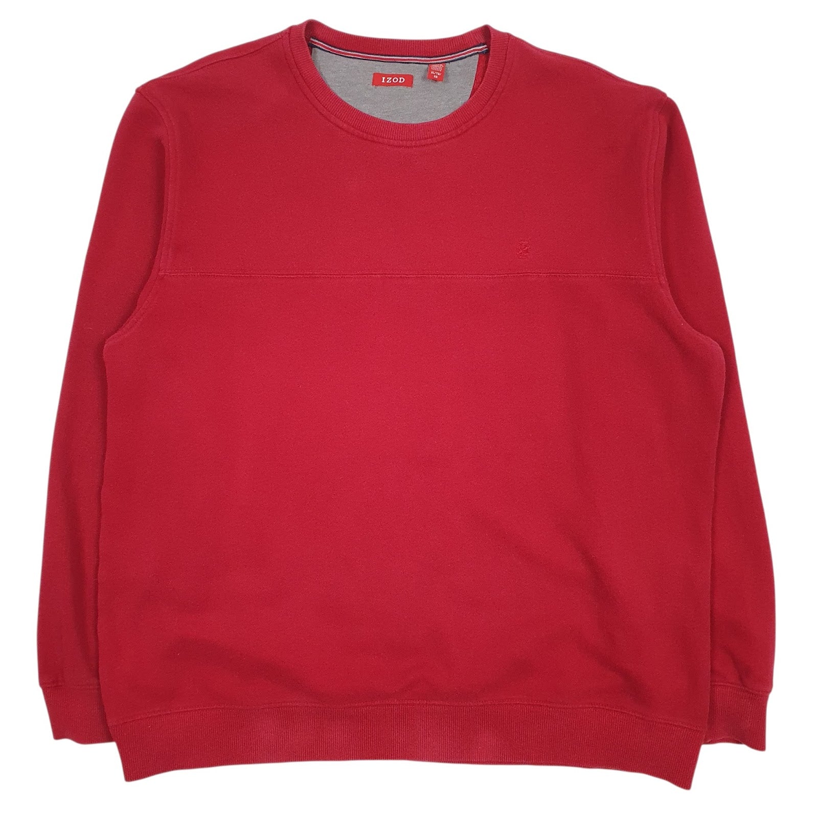 Mens Red Izod  Crewneck Jumper