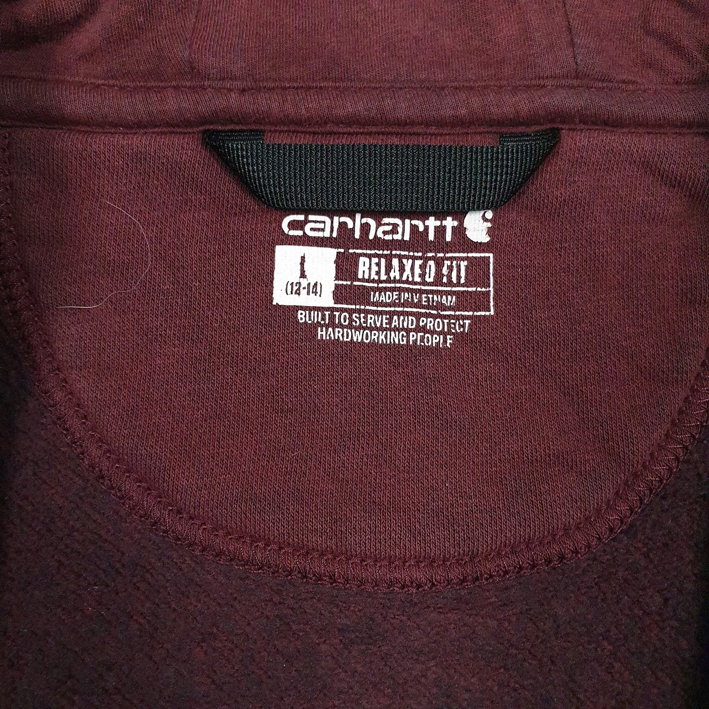 Womens Burgundy Carhartt  Full Zip Jumper