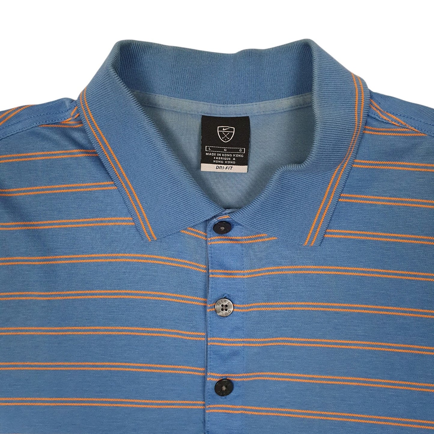 Mens Blue Nike Golf Hoodie Polo Shirt