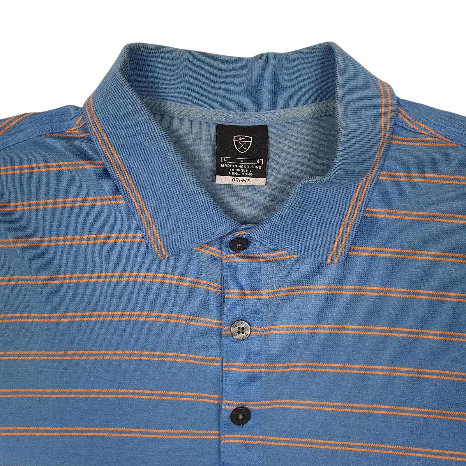 Mens Blue Nike Golf Hoodie Polo Shirt