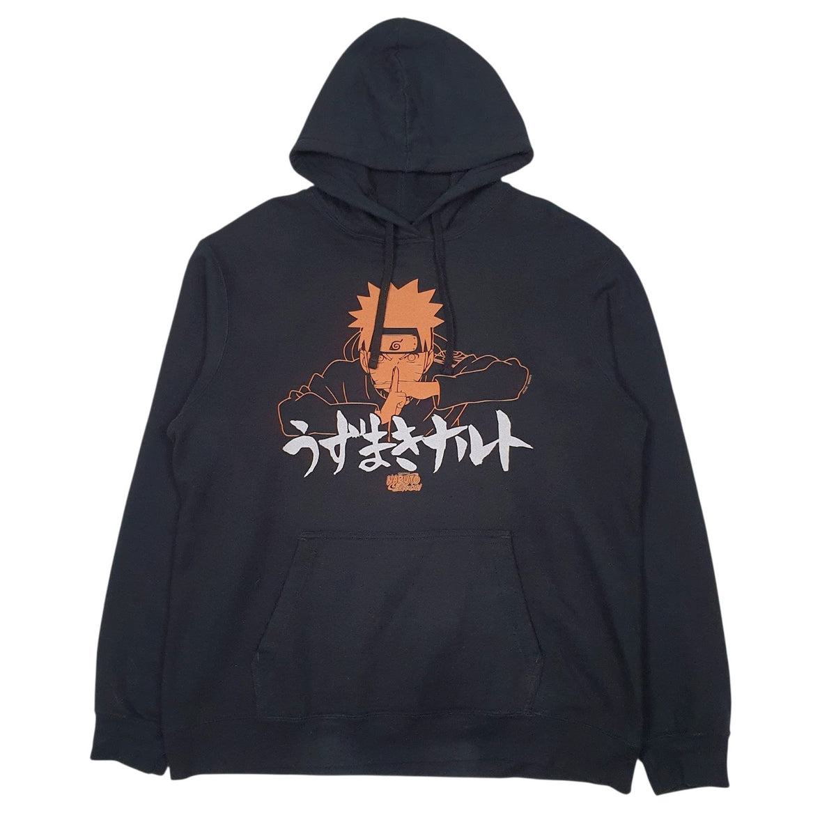 Mens Black Port & Company Naruto Hoodie Jumper