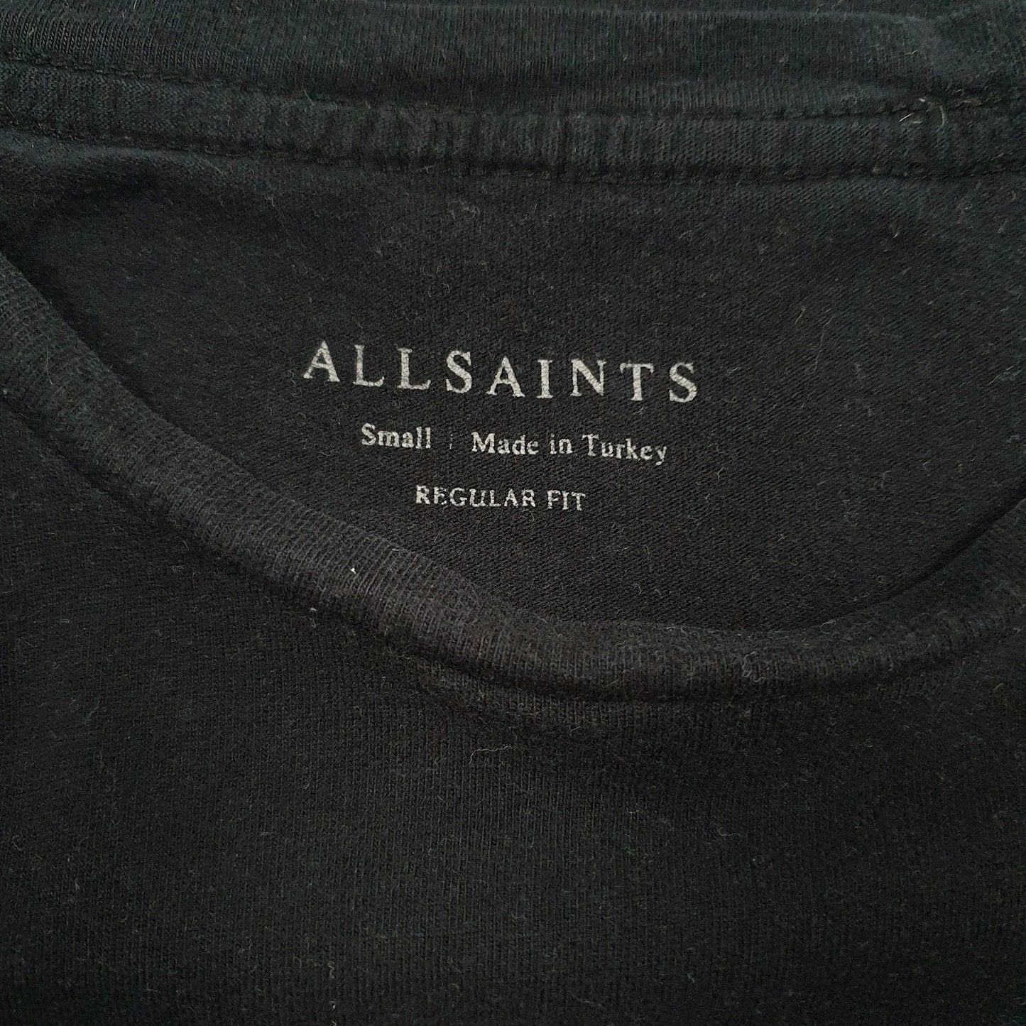 Mens Black All Saints   T Shirt