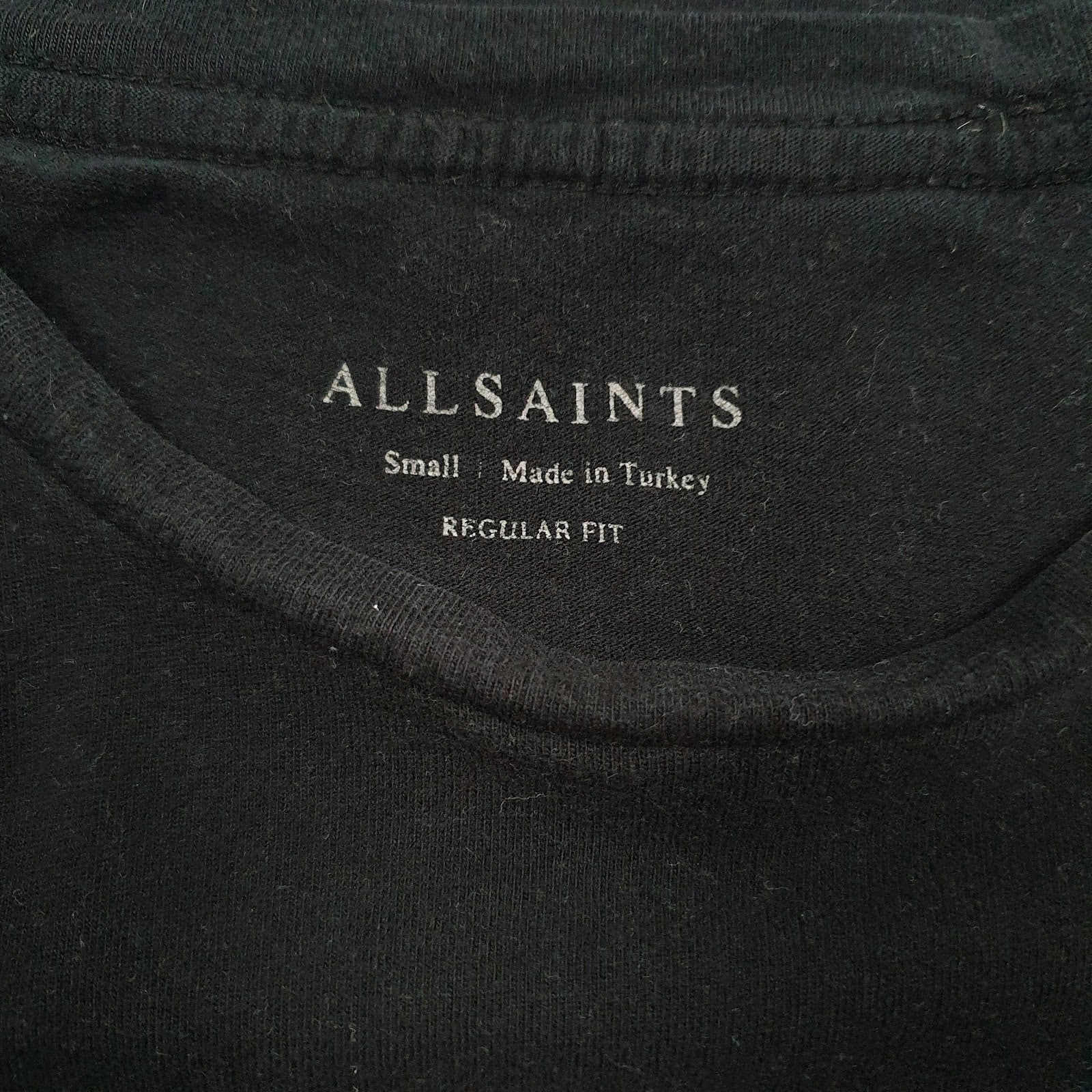 Mens Black All Saints   T Shirt