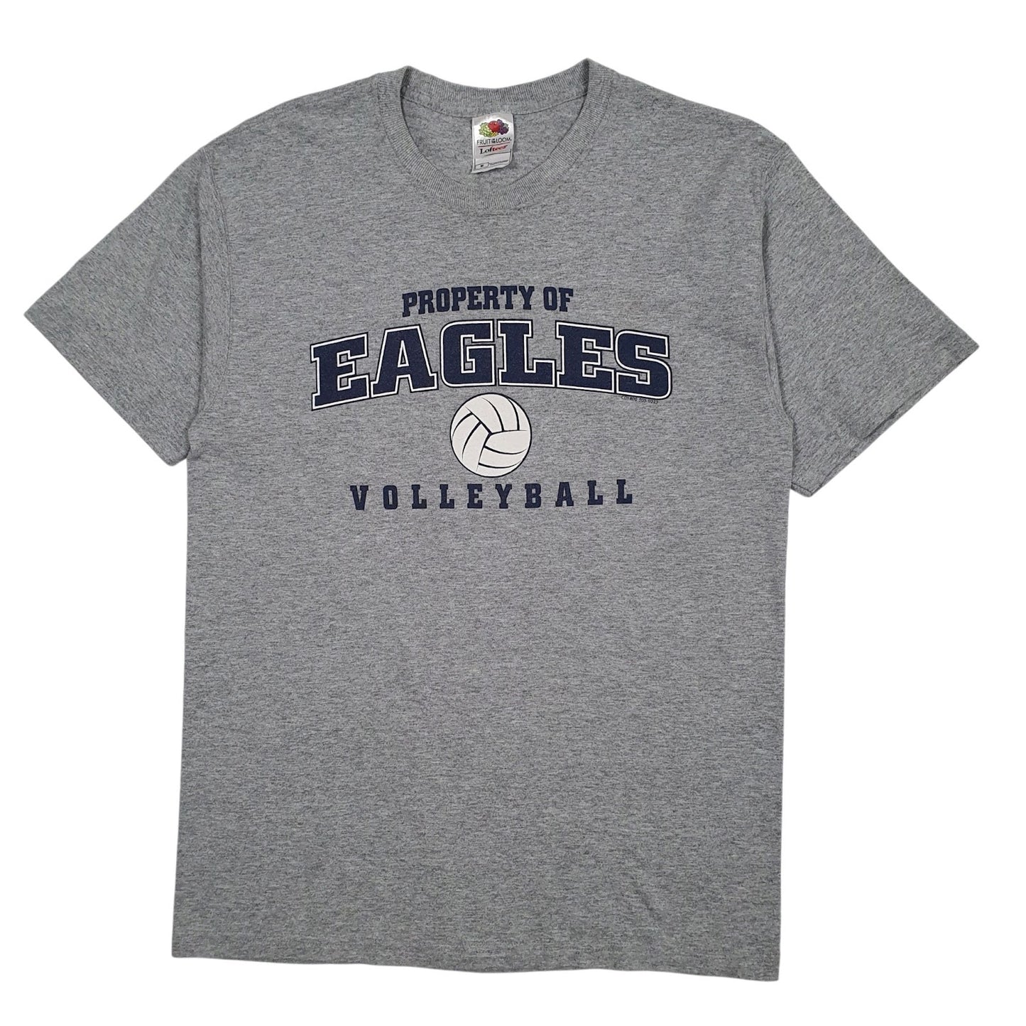 Mens Grey Fruit Of The Loom Eagles Volleyball Short Sleeve T Shirt