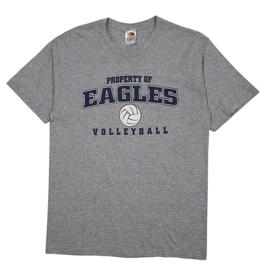 Mens Grey Fruit Of The Loom Eagles Volleyball Short Sleeve T Shirt