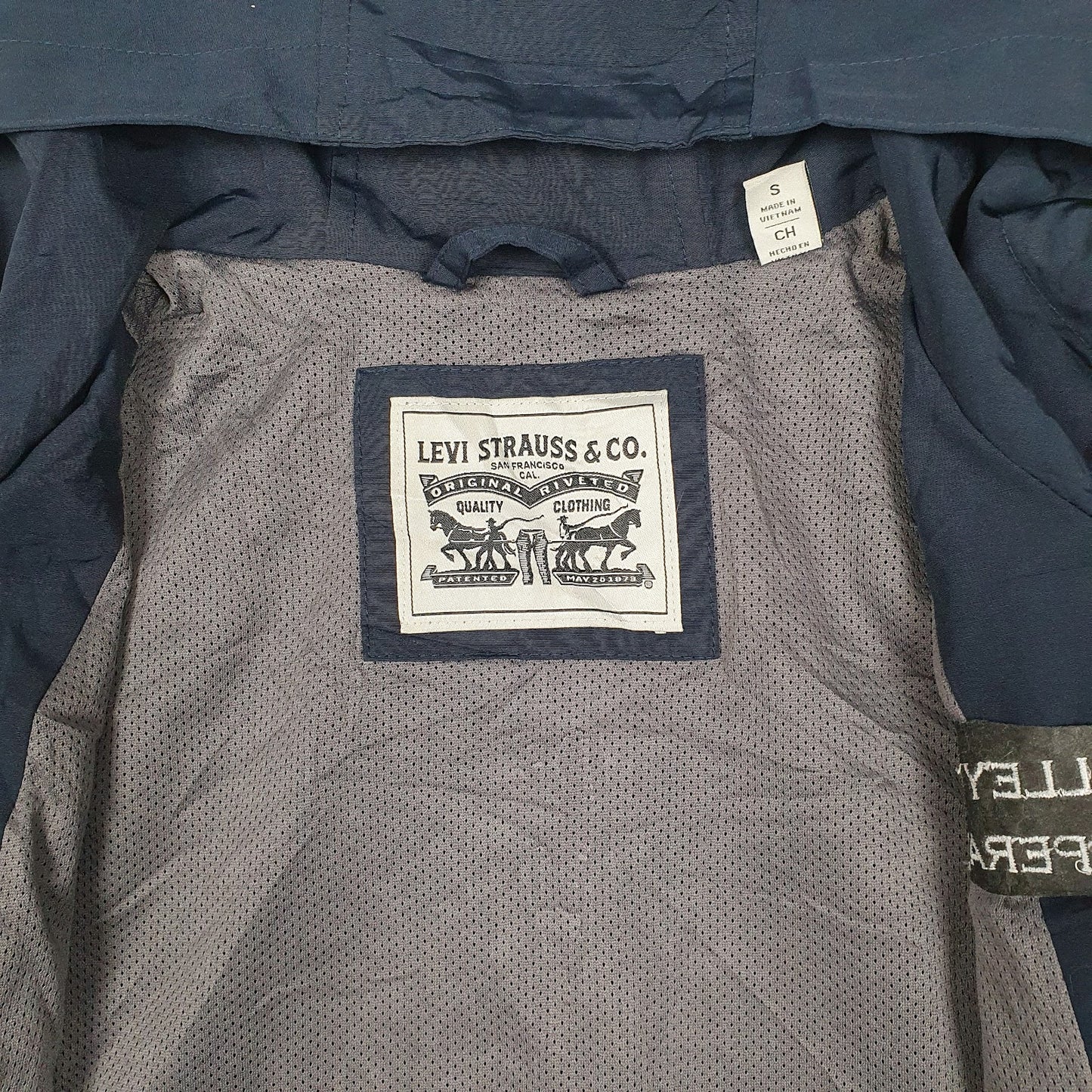 Mens Navy Levis Softshell  Coat