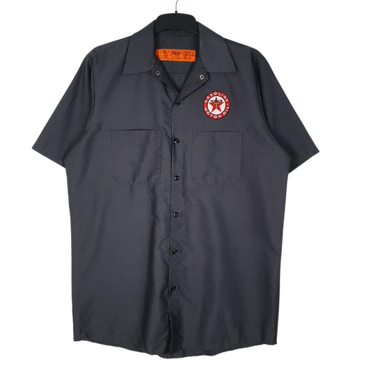 Mens Grey Red Kap Texaco Workwear Short Sleeve Shirt